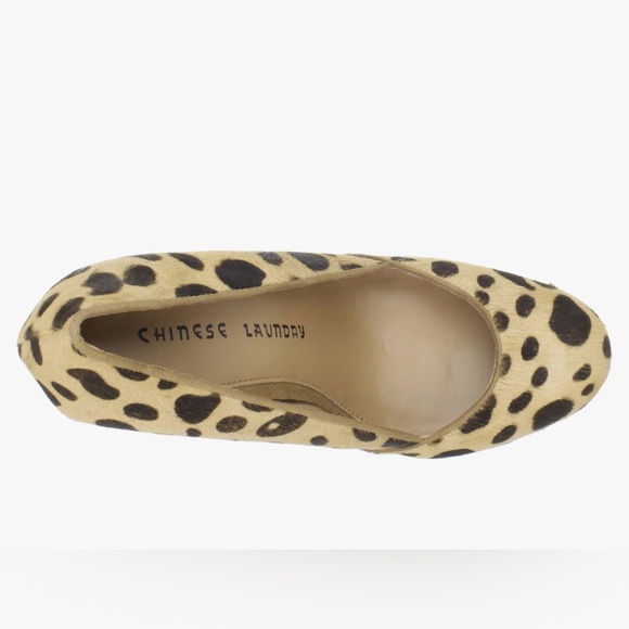 CHINESE LAUNDRY LEOPARD ANIMAL PRINT WAVE LENGTH PUMP HEELS Y2K 90’s ANTHRO FP - Picture 5 of 10